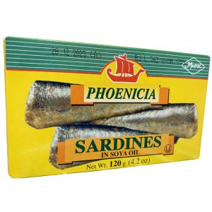Sardines à l’huile de soya Phoenicia 120 g