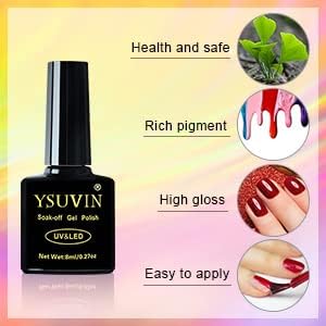 Ongles gel printemps « Vernis Semi-Permanent Neon YSUVIN – 10 Couleurs Pastel Tendance Printemps/Eté – Idéal Nail Art DIY » – Image 6