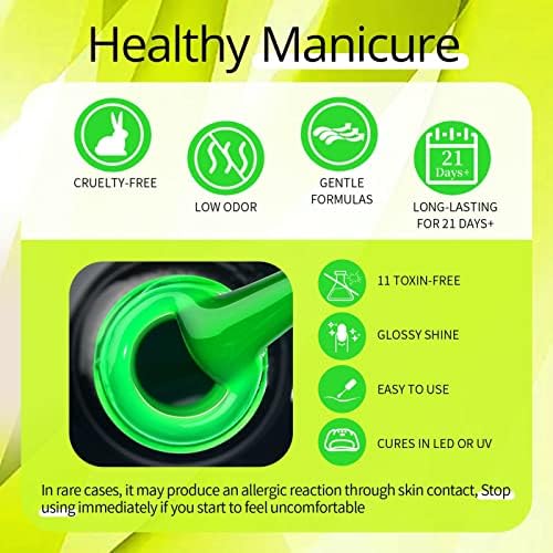 Ongles en gel fluo « Vernis UR SUGAR Fluo Néon 7ML – Pack de 12 Couleurs Vibrantes pour UV/LED » – Image 8