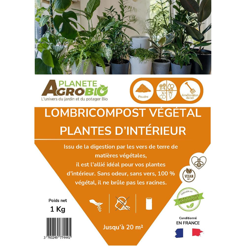 Lombricompost végétal plantes d’intérieur 1kg – Image 3