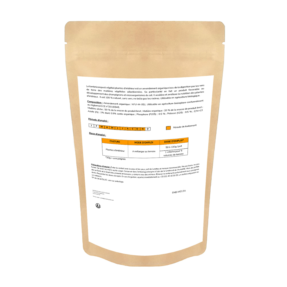 Lombricompost végétal plantes d’intérieur 1kg – Image 2