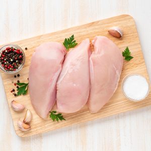 Poitrine de poulet désossée avec peau, 1 kg