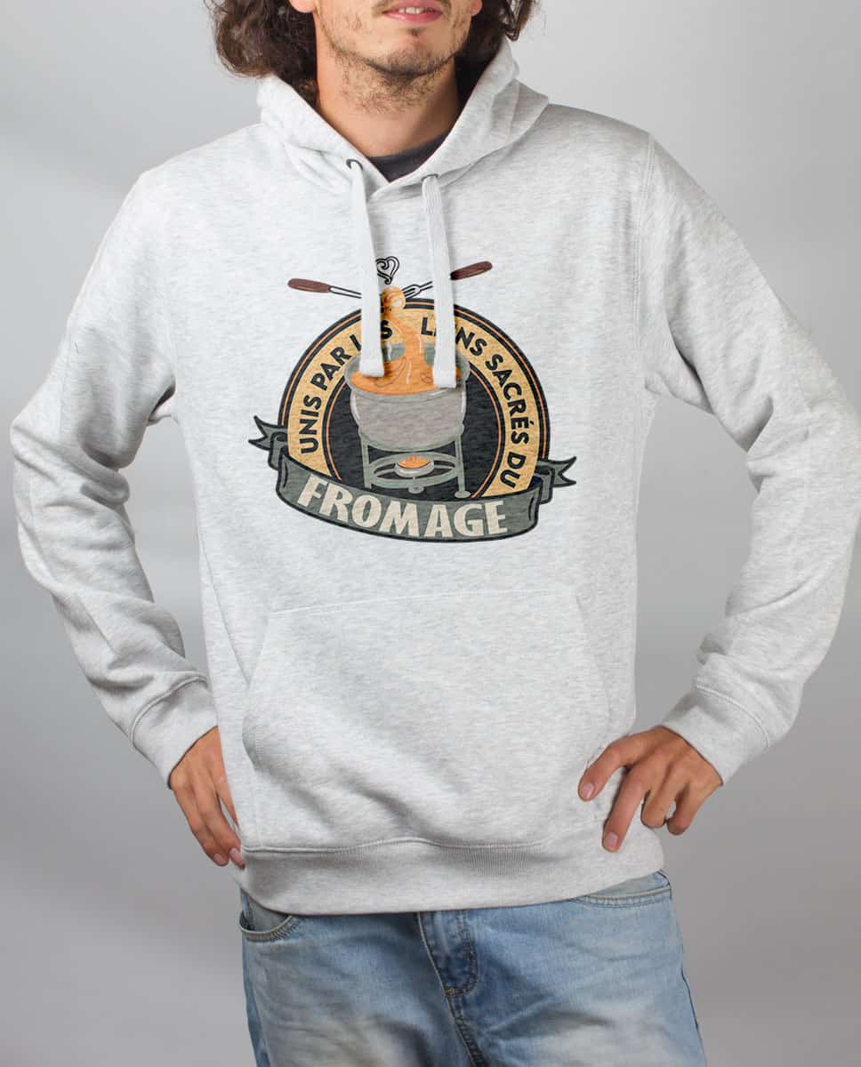 SWEAT HOMME : UNIS PAR LES LIENS SACRÉS DU FROMAGE – Image 3
