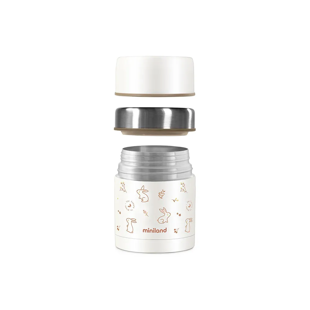 Miniland Thermos 600ml pour aliments solides inox orange – Image 2