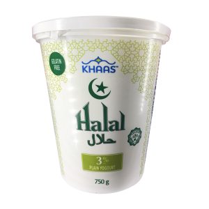 Yogourt naturel sans gélatine, 3% Khaas 750 g