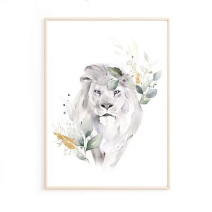 Affiche lion majestueux