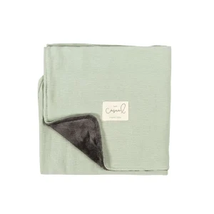 bimbi dreams Couverture coton organique verte 80*90 cm