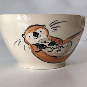 Bowl – Otter and baby