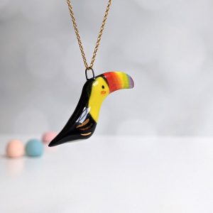 Pendentif Toucan en Céramique