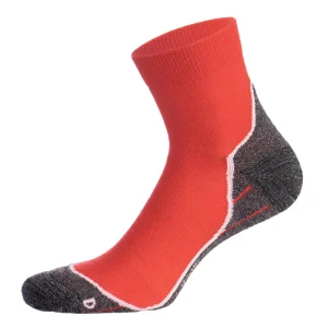 Chaussettes Laine Merinos – Mixte – Tige basse – Eco-conçues – Rouge/Gris – OGARUN