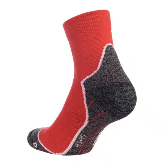 Chaussettes Laine Merinos – Mixte – Tige basse – Eco-conçues – Rouge/Gris – OGARUN – Image 2