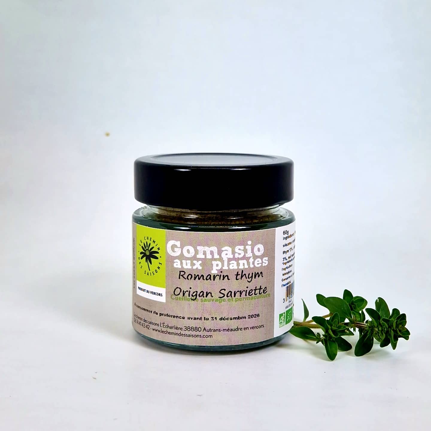 Gomasio Romarin Thym Origan Sarriette bio