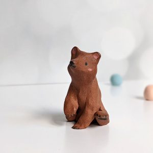 Brown bear figurine – Red Clay