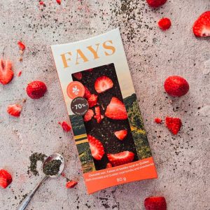 TABLETTE DE CHOCOLAT NOIR, FRAISES ET KOMBU ROYAL